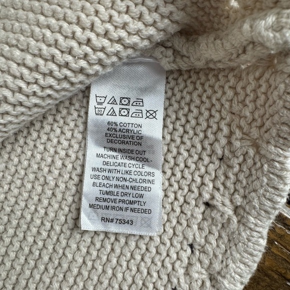 Cupcakes and Cashmere Baby Cable Knit Sweater Dress 0-3M Ivory - Picture 6 of 6